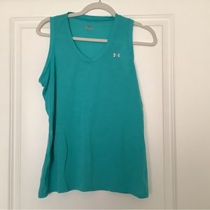 Under Armour Aqua Womens Muscle Tee (size L)